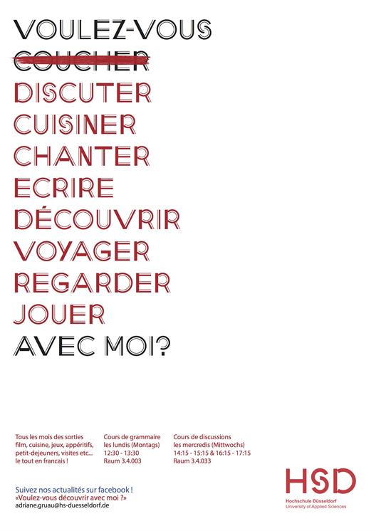 Plakat Angebot Französisch